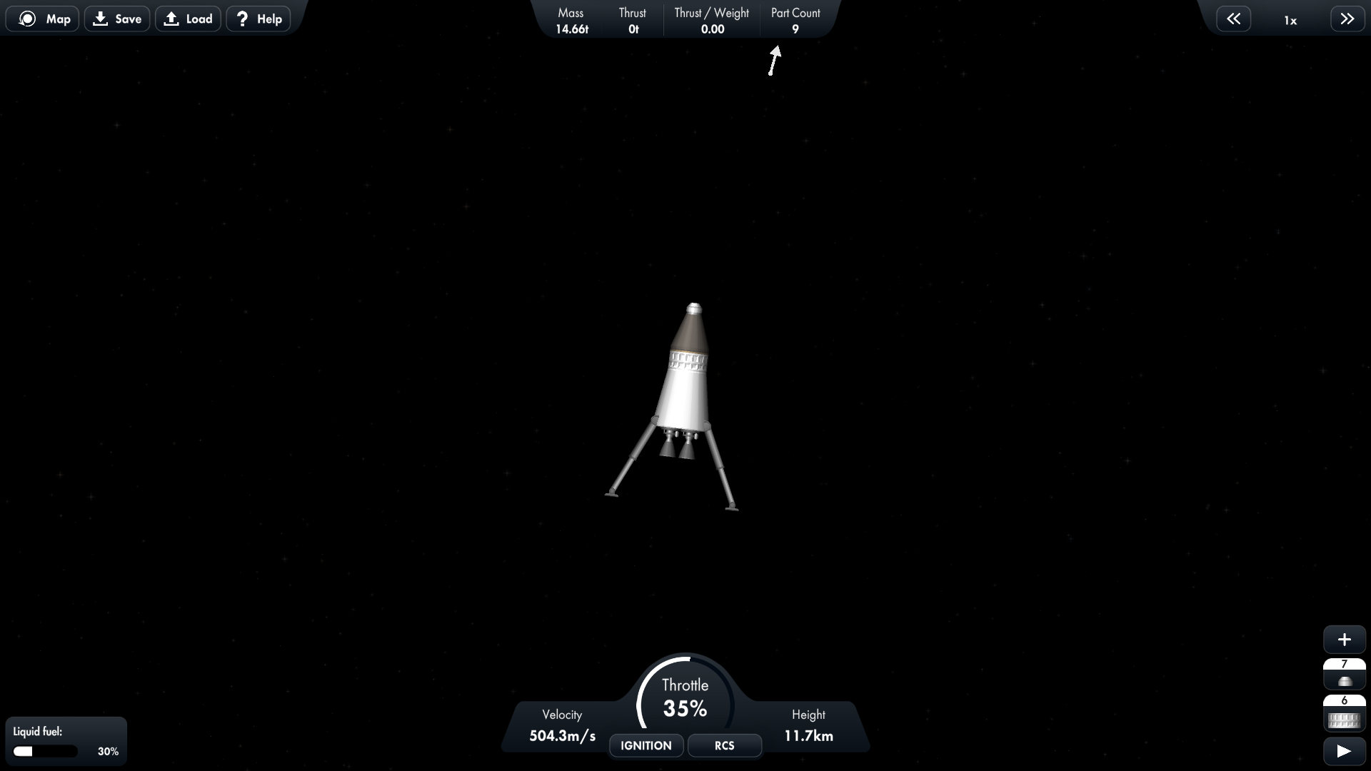 Back to earth trajectory rocket.png